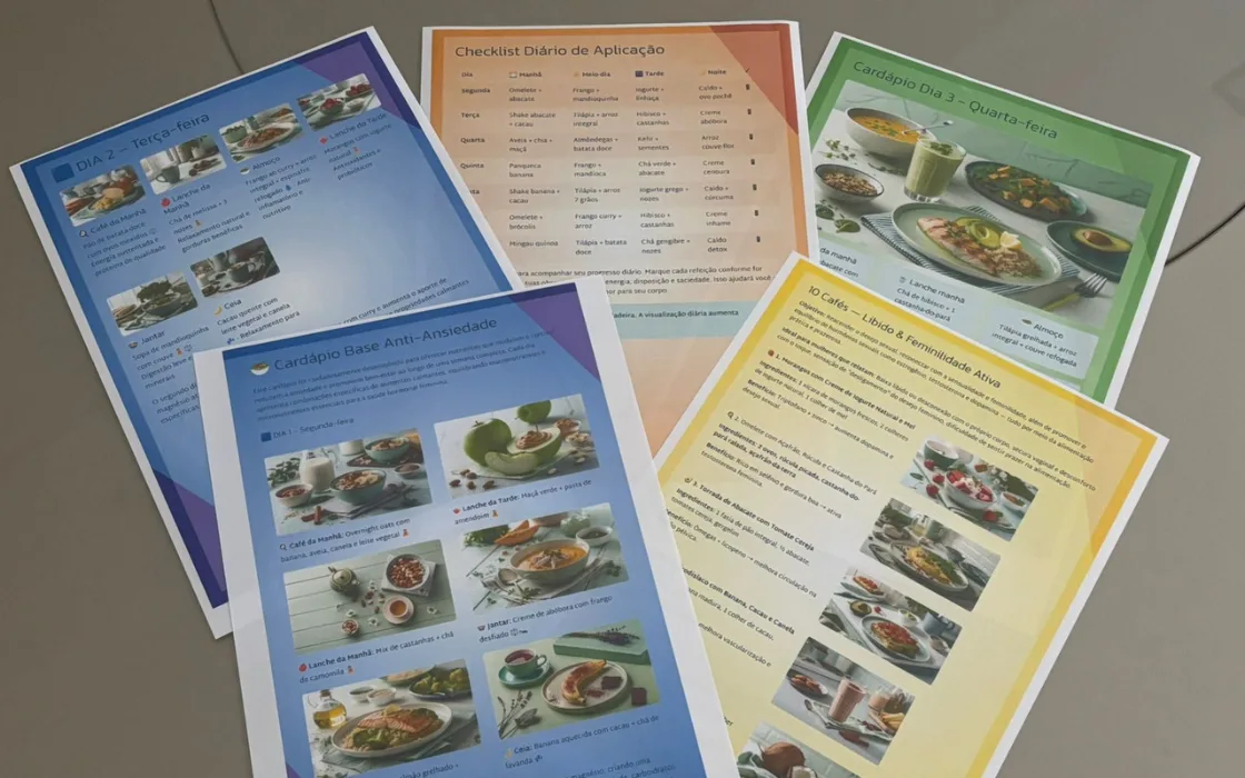 Kit de Planos Alimentares em uso