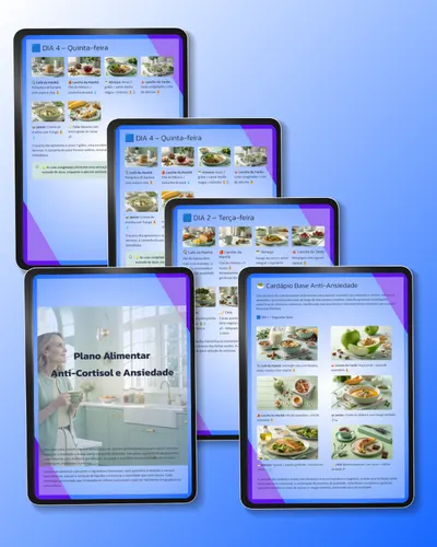 Plano Alimentar Anti-Cortisol e Ansiedade